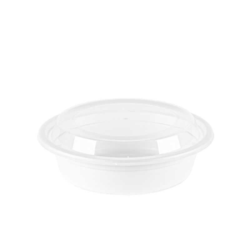 16oz White Round Microwavable Container