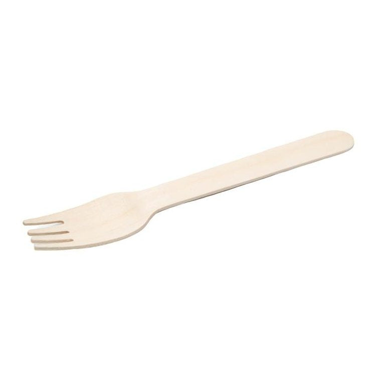 wooden fork on white backgound