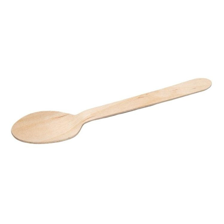 wooden spoon on white backgound