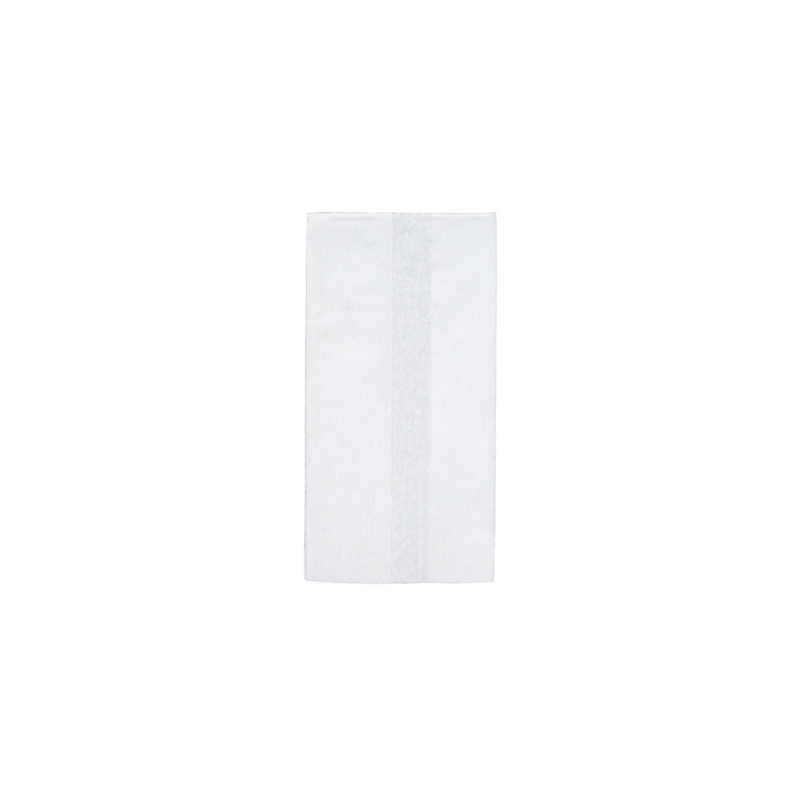 White tall fold napkin on white background