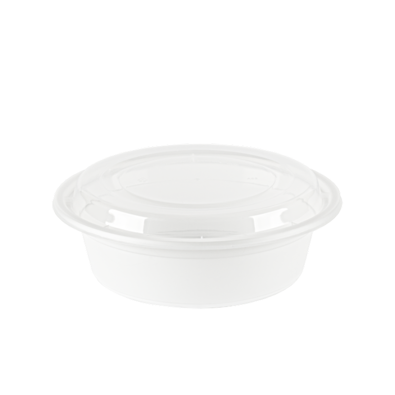 32oz White Round Microwavable Container