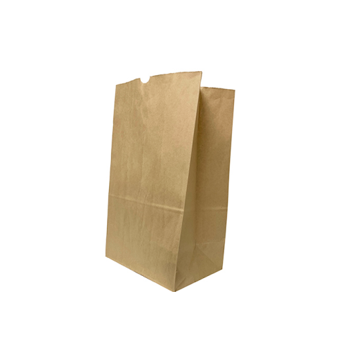 Kraft grocery paper bag with white background