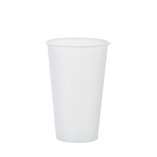 Plastic cold cup with white background