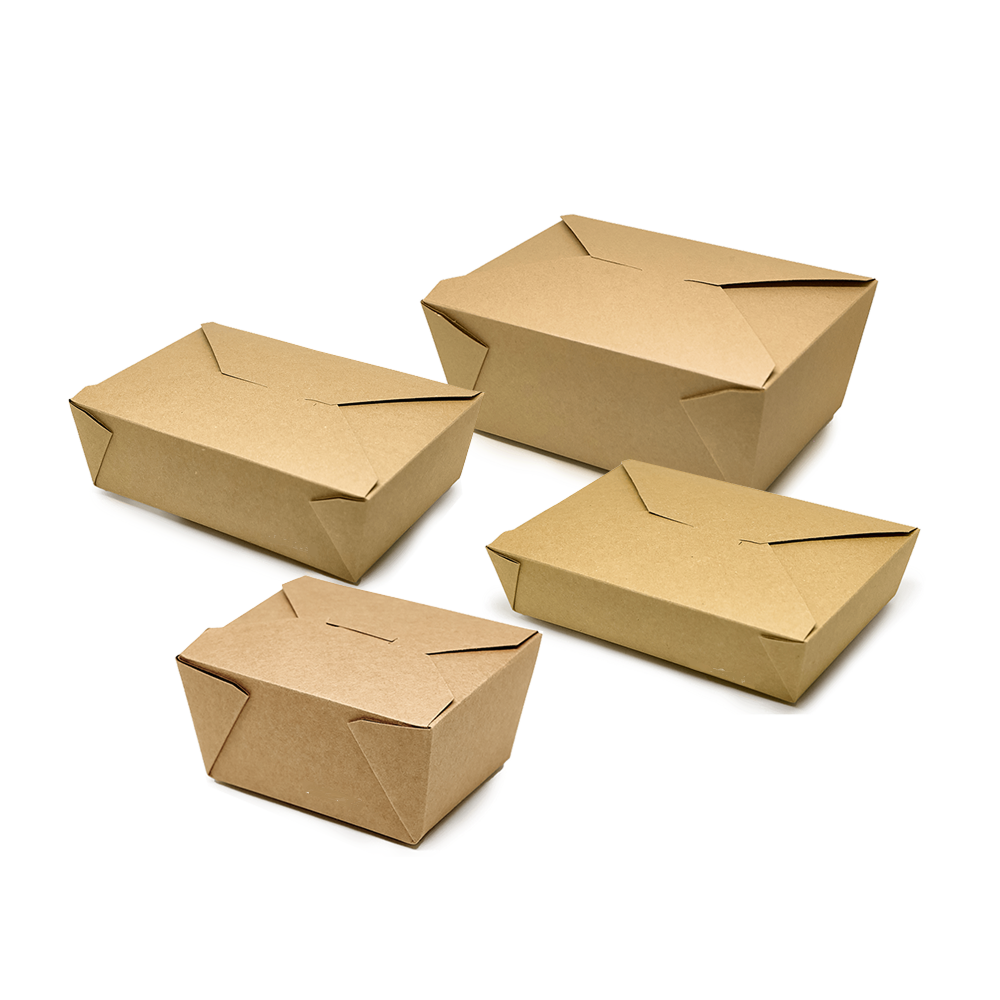 Kraft paper takeout boxes