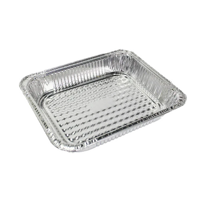 Foil container on a white background