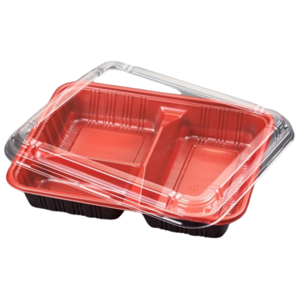 3 Compartment Bento Box Lid (300/CS) - EZPAK